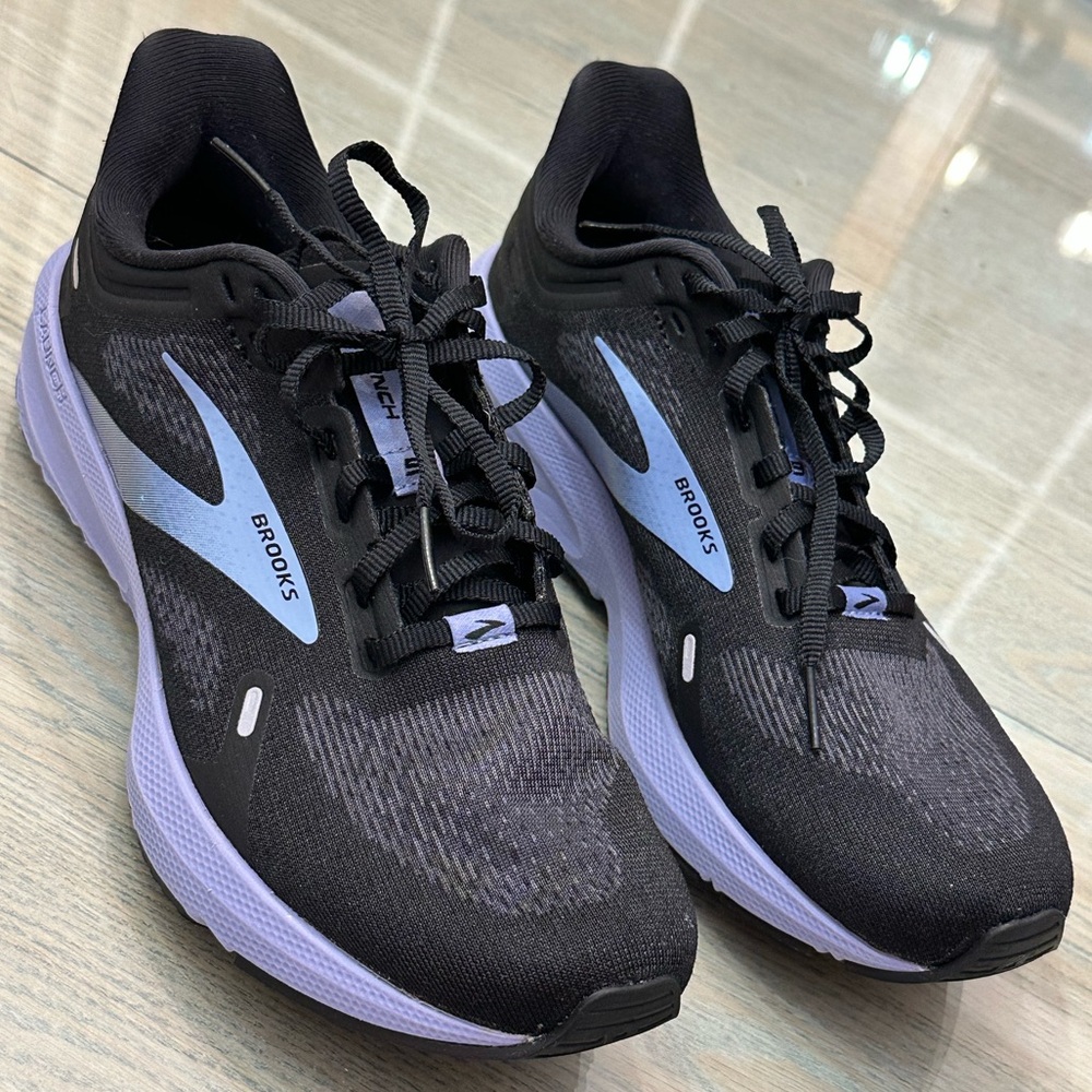 Brooks Black and Lavender Women's Running Sneakers Launch 9